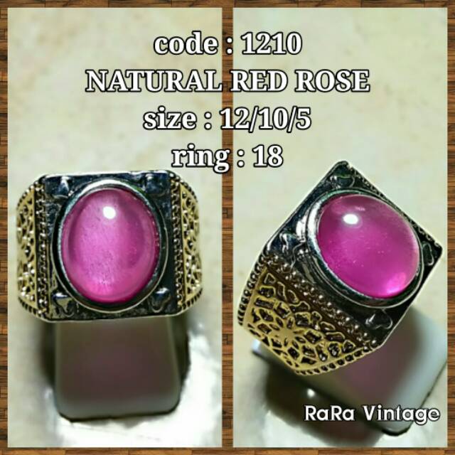 Batu Ruby merah rose
