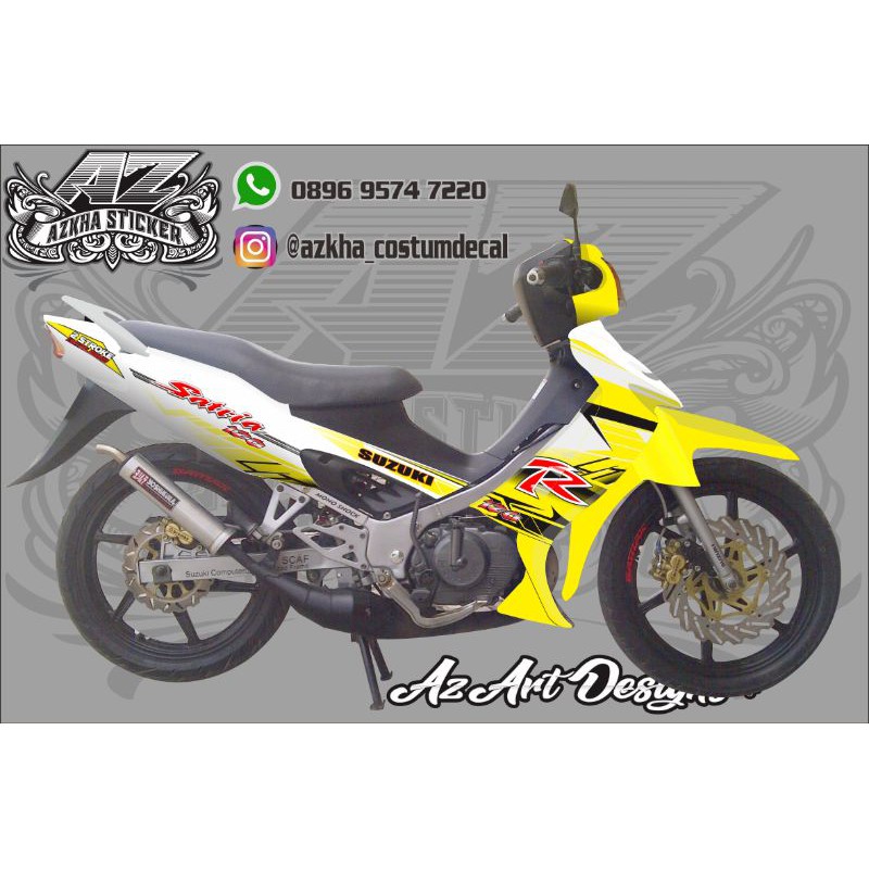 Striping Satria Hiu Kuning Putih