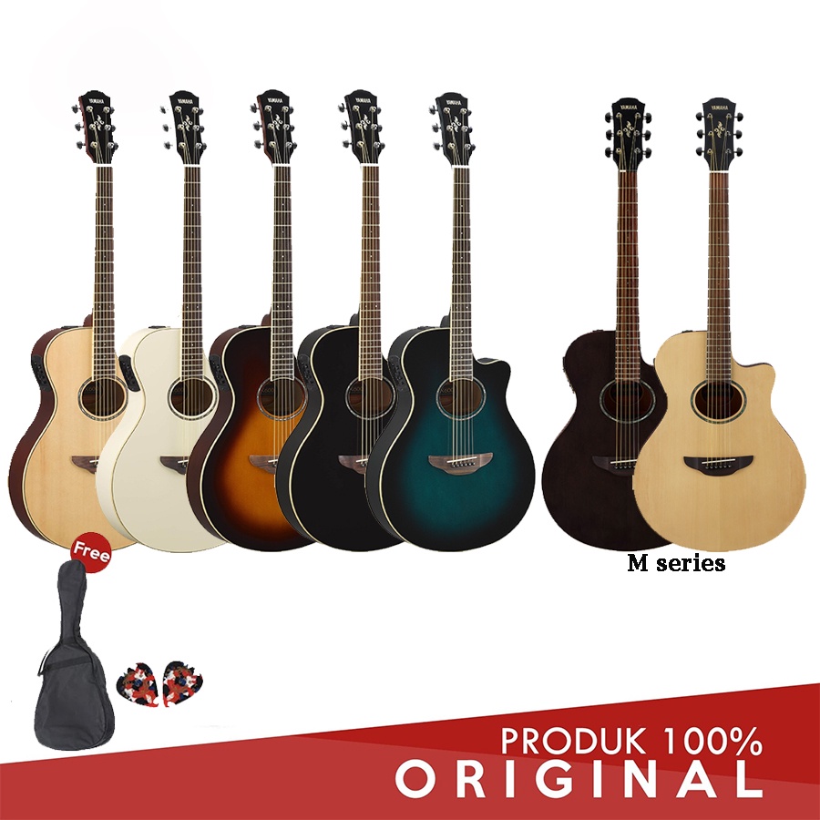 yamaha gitar akustik elektrik apx 600   apx600   apx 600    tersedia 7 warna    softcase   2 pick