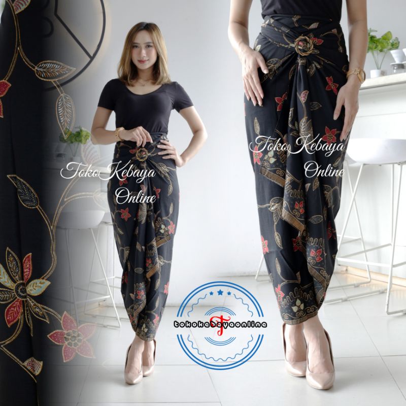 rok lilit batik / rok lilit batik kain lilit murah / lilit batik modern / 20 motif-rambat hitam