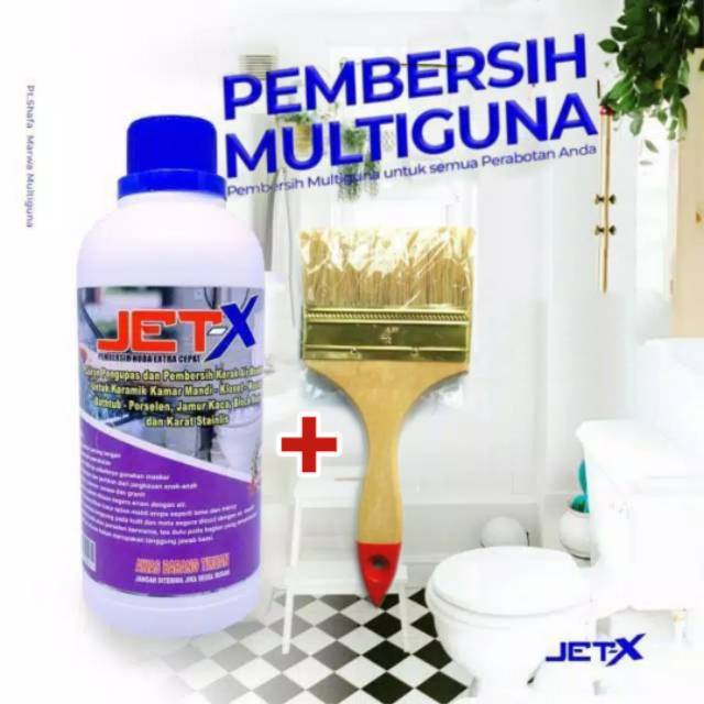 JET X JETX PEMBERSIH MULTIGUNA KERAK KERAMIK KACA MOBIL CAIRAN KAMAR MANDI KARAT STAINLESS BESI
