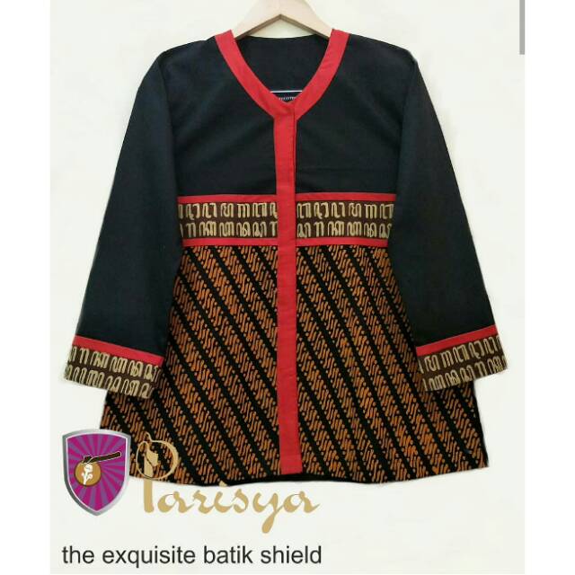 Blus katun jepang kombinasi batik  cap laseman  Shopee 