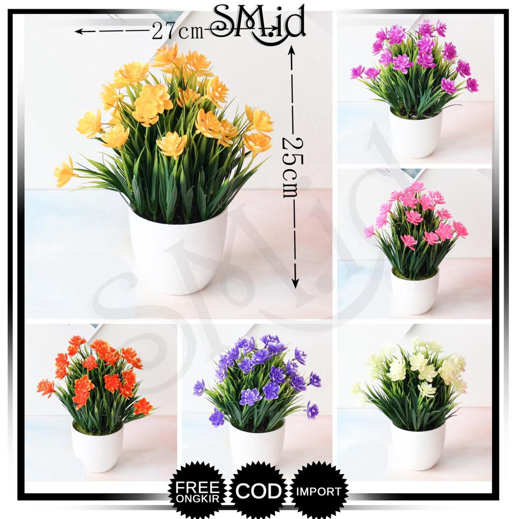 COD / SM.ID Bunga plastik / pajangan bunga Artificial / motif Daisy P2041