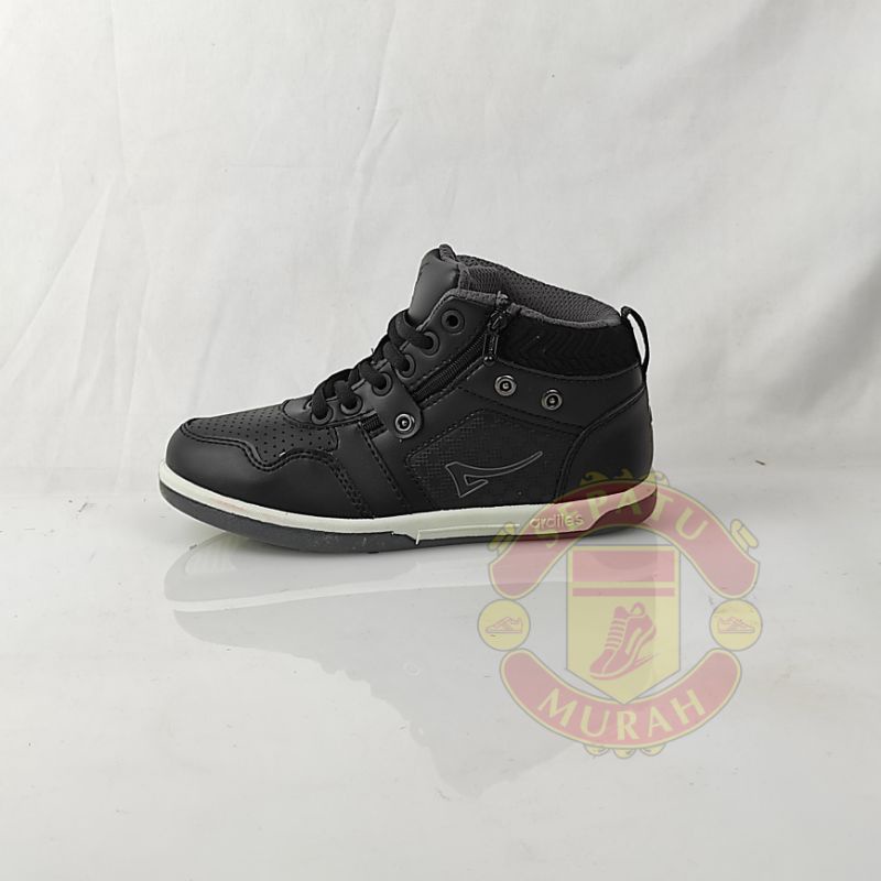 Sepatu Ardiles Anak Lelak KINGJAY  HITAM/ABU-ABU