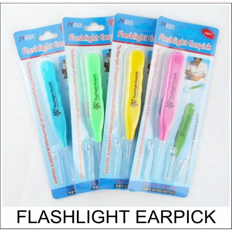 Flashlight earpick pembersih telinga korek ada lampu led