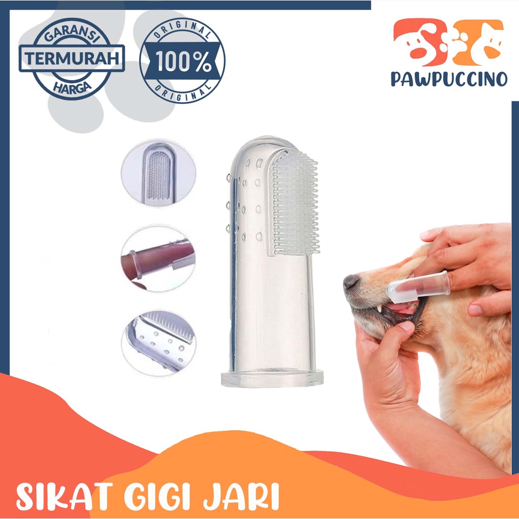 Sikat Gigi Jari Kucing Anjing Hewan Pembersih Gigi