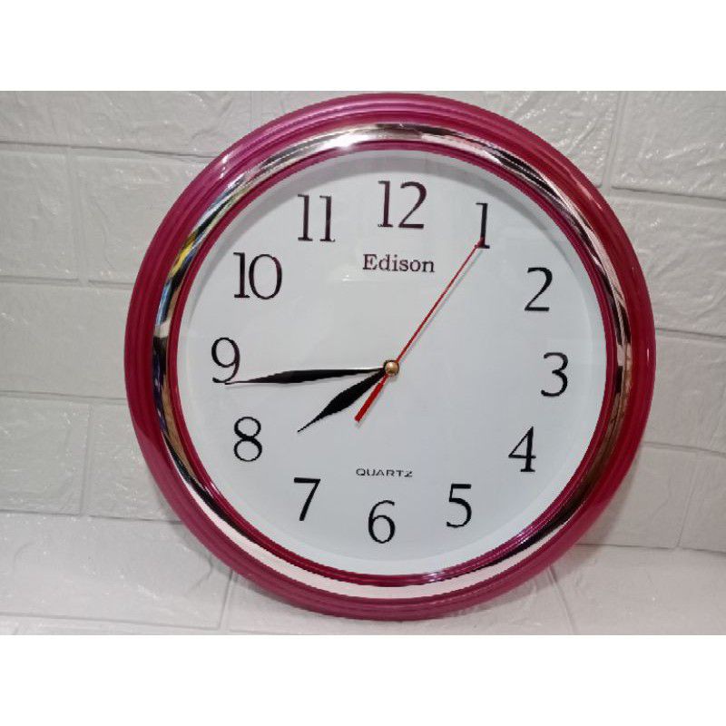 jam dinding EDISON EDW12 T16/jam dinding bagus/jam dinding simple