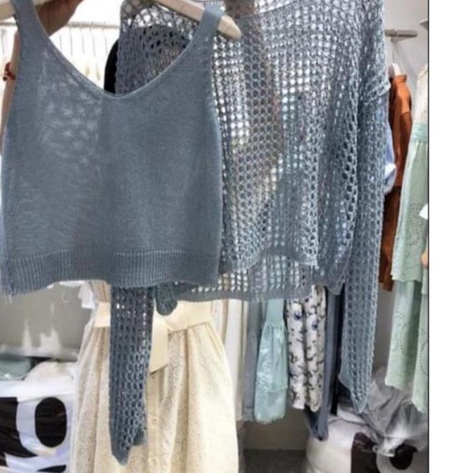 ◌ FX SHOP TOP VERMORRA RAJUT / ATASAN + INNER RAJUT / Fashion Wanita ❆