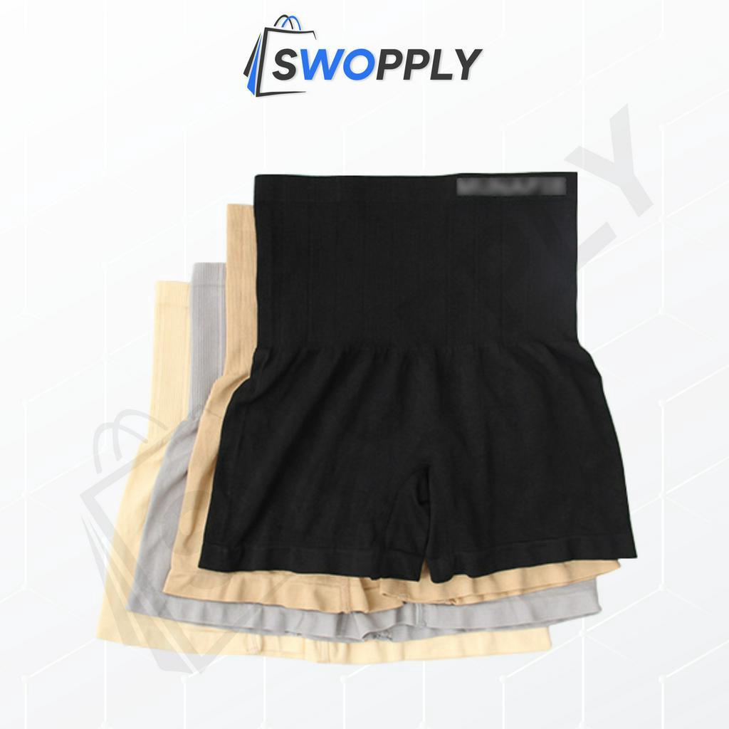 Swopply W010 High Waist Boxer Celana Korset Pengecil Perut Bentuk Petak Celana Dalam Wanita