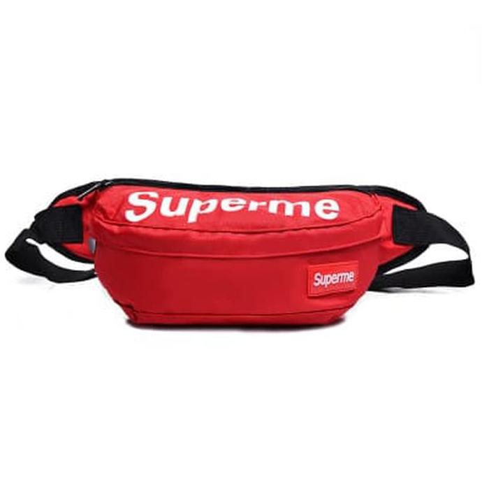 Si009 Waist Bag Supreme/Tas Pinggang/Tas Selempang/Tas Dada Unisex - Abu-Abu Muda Kualitas Terbaik