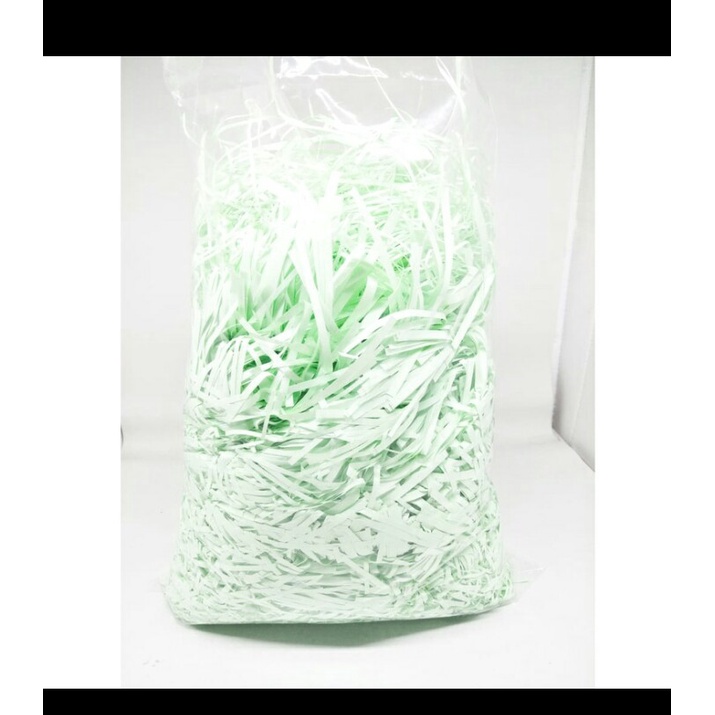 

SHREDDED PAPER / KERTAS POTONGAN UKURAN 5MM RATA HIJAU BIRU 500gr