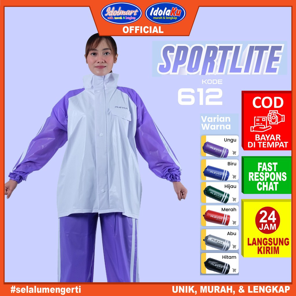 IDOLAKU Jas Hujan plevia Jaket Celana Sportlite 612 Unisex - Plevia semarang