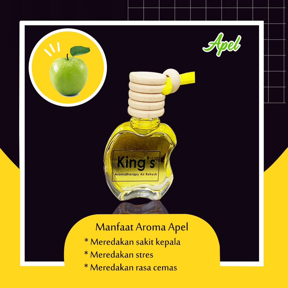 Parfum Mobil &amp; Ruangan Aroma Therapy Exclusive Essential oil Aroma Buah Fresh Botol Apel Non Alkohol