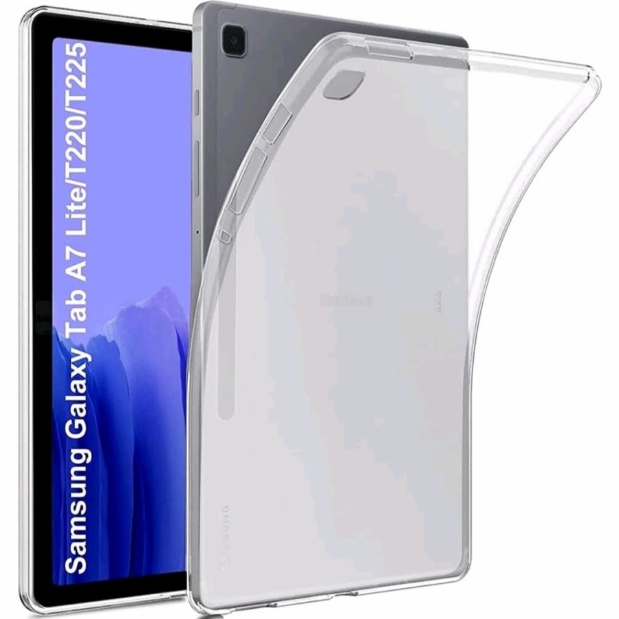 SOFTCASE Samsung Tab A9 Plus 11inc/Tab A9 8.7inc/Tab A7 Lite T225 T220 Tab A7LITE /T295 T290 TAB A8 2019 /TAB A8 LTE X200 X205 Silicon Cover Casing CLEAR Ultratin White-Cell