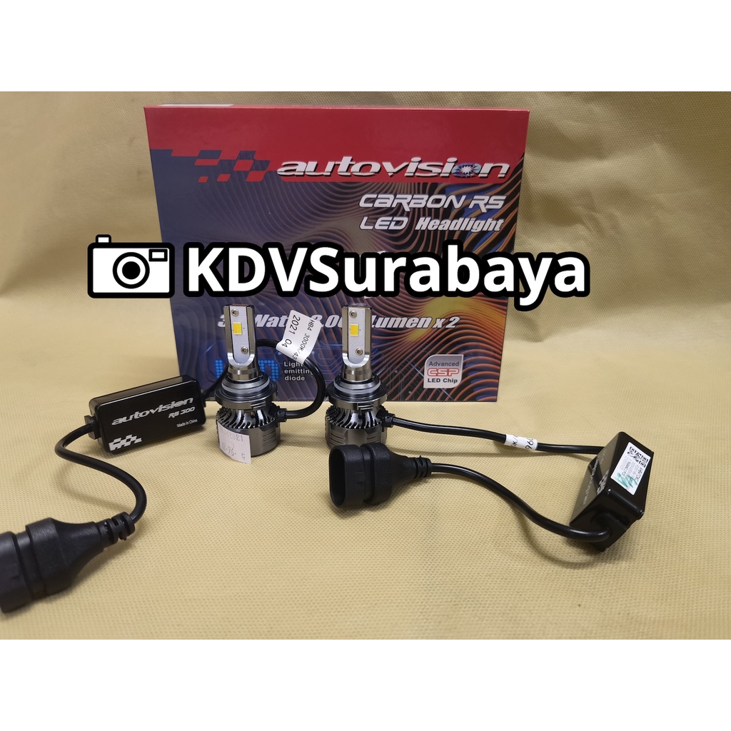 Garansi LED Autovision Carbon RS HB4 HB3 HIR2 3Warna 3 Warna Premium 6500K 3000K 4300K Mobil