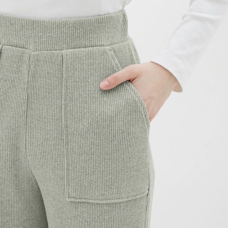 Uniqlo Ribbed Wide Pants with Slit