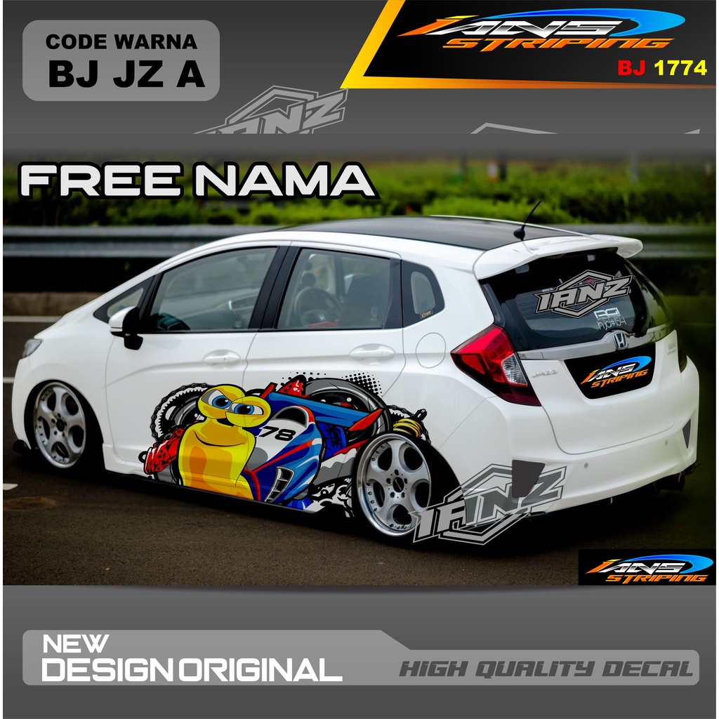 STICKER  MOBIL HONDA JAZZ AGYA AVANZA SWIFT YARIS / STIKER MOBIL DECAL MOBIL / STIKER VARIASI MOBIL AGYA AYLA JAZZ SITI CITY / DECAL STIKER MOBIL