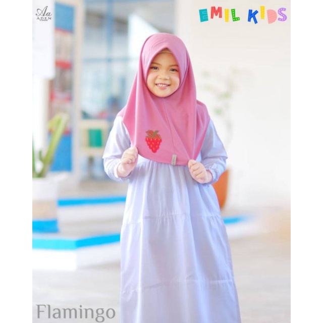 RIHAIA | Bergo Emil Kids by Aden Hijab Kids - Hijab Kerudung Anak Perempuan Usia 2 - 8 Tahun