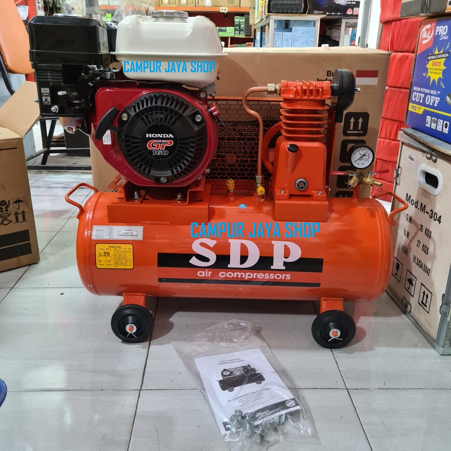 Mesin Kompresor Bensin 1/4HP SDP Engine Penggerak Honda GP160 GP160