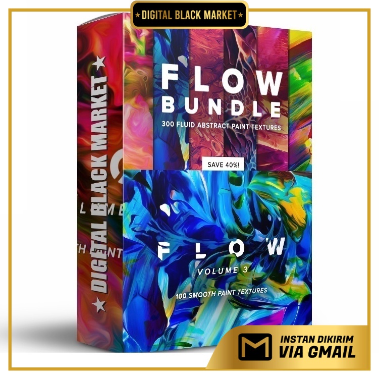 Flow Bundle 300 Fluid Paint Textures - JPEG Ultra HD