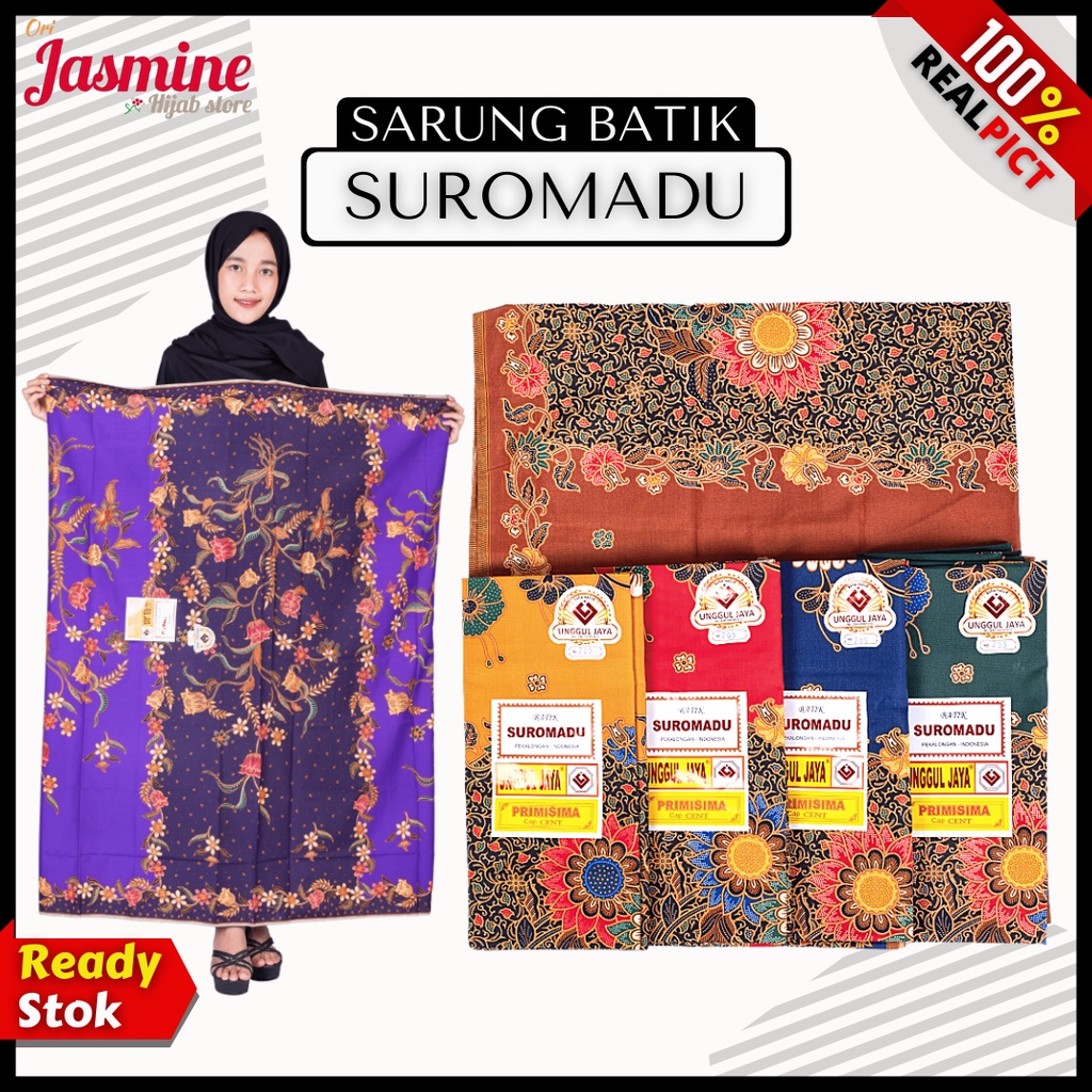 Sarung Batik Wanita Suromadu Bahan Katun Primisima Unggul Jaya