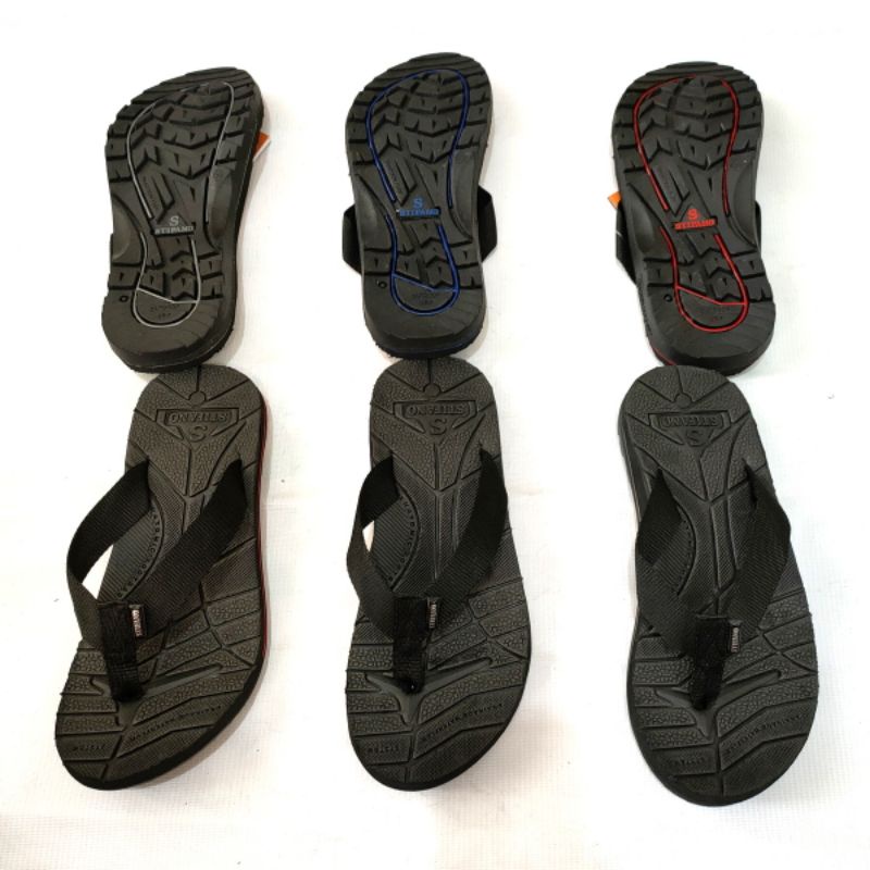 Sandal pria Stifano NSH 01. 100% spon super &amp; tebal + sol karet tpr tidak licin orginal 100%