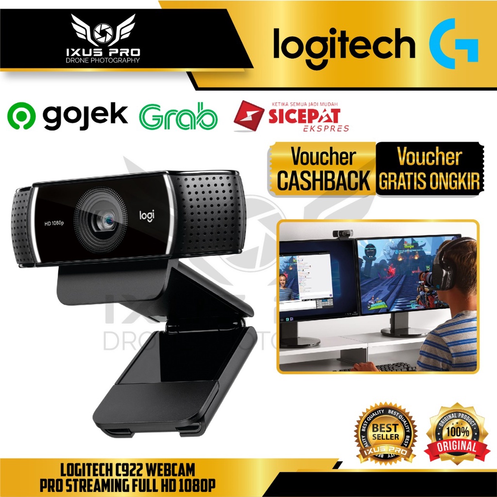Logitech C922 Webcam Pro Streaming Full HD 1080p