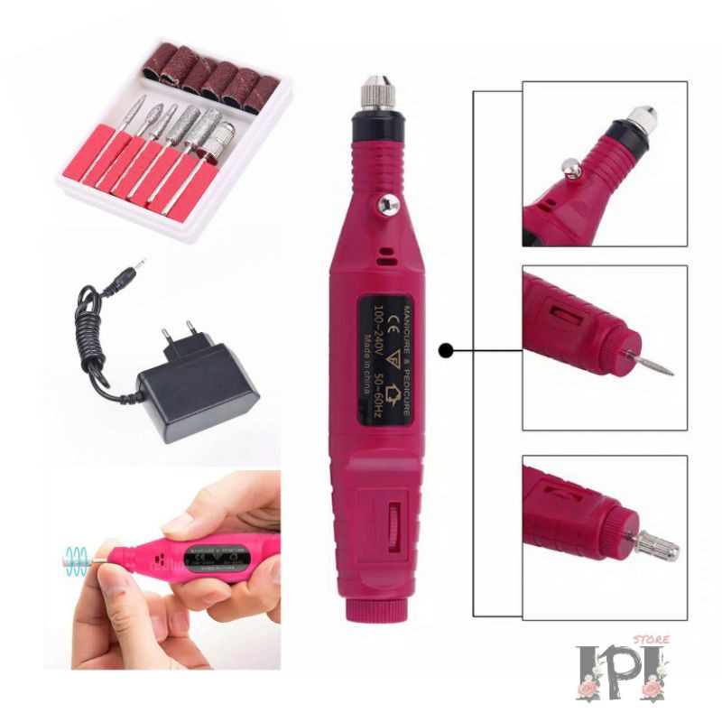 NAIL BUFFER ELEKTRIK / NAIL DRILL GRINDING MANICURE / KIKIR KUKU LISTRIK / KIKIR KUKU ELEKTRIK