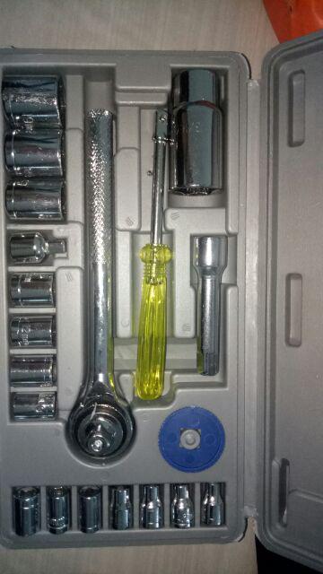 Tool Set Murah Kunci Ring Pas 11pcs 8-24mm Paket Kunci Sok 21pcs Murah Perkakas Bengel