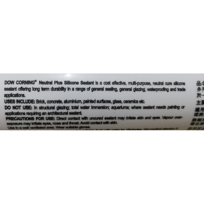 

Lem Kaca Dow Corning Netral Plus Clear / Lem Silicone Sealant Neutral