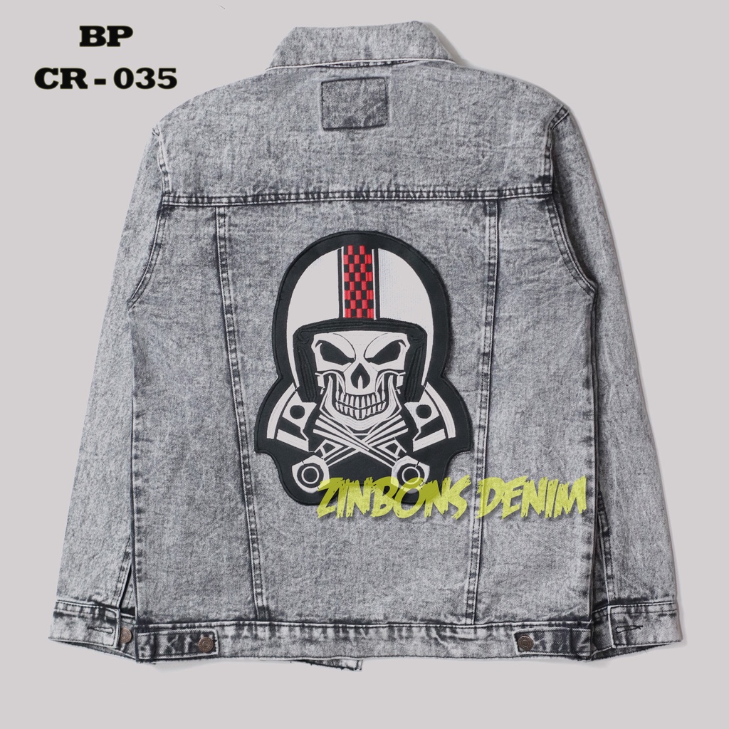 Back Patch Chopper emblem bordir cafe racer patch bordir emblem cocok di aplikasi kan ke jaket jeans dan outpit