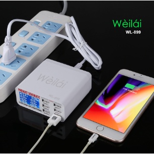 SUPER CHARGER WEILAI WL-899-B 6 PORT USB DIGITAL DISPLAY