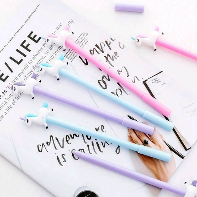 

Pulpen gel motif kartun kuda untuk sekolah / hadiah