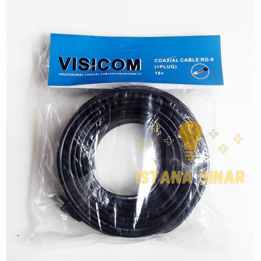 Kabel Antena Tv 20 Meter 18 Meter  Coaxial Visicom Roll 20m 18m