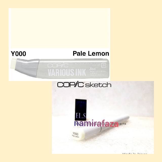 

WAJIB TANYA STOK!! COPIC SKETCH MARKER Y000 PALE LEMON ( CSM ) COLOR VARIOUS REFILL ISI REFIL COLOUR