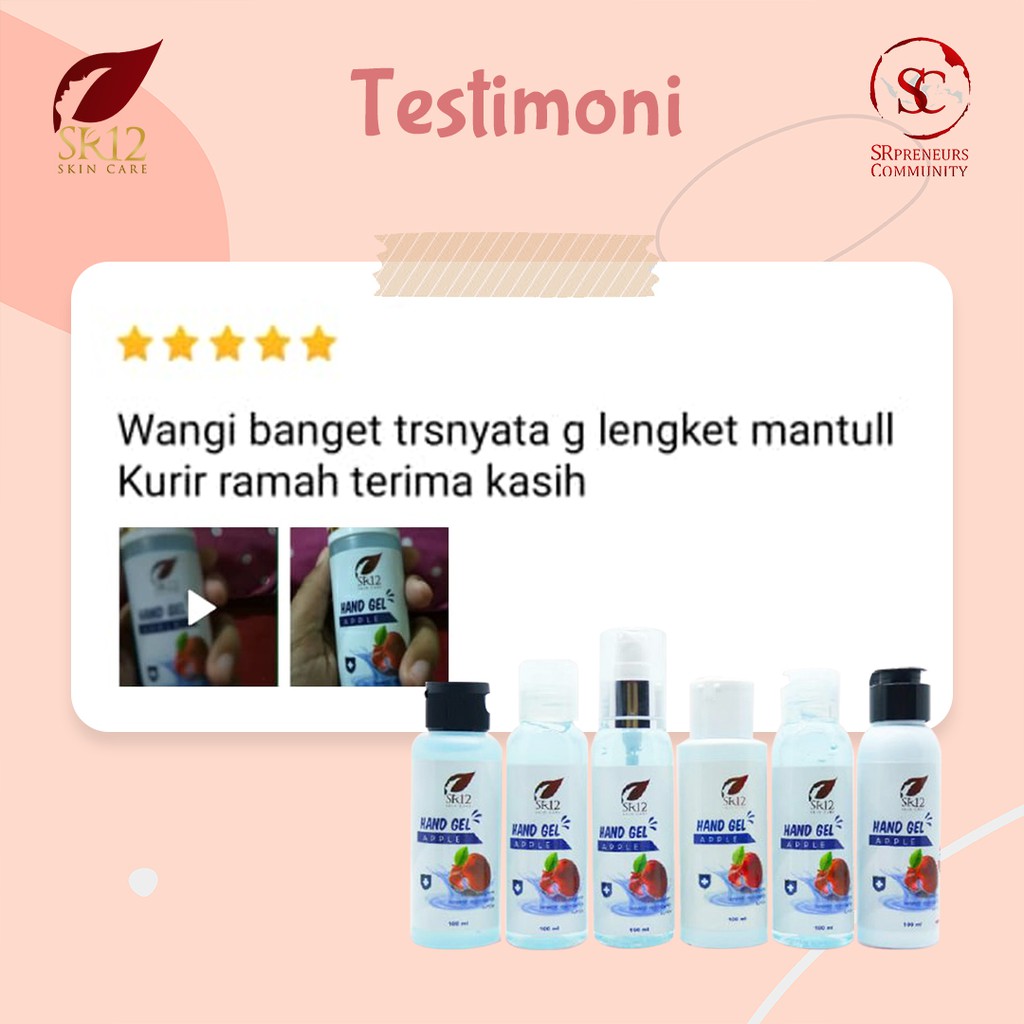 PROMO SR12 HAND SANITIZER GEL APPLE BPOM ORIGINAL