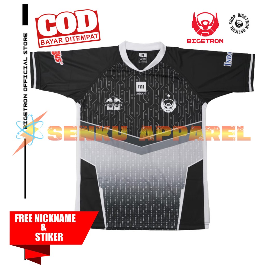 JERSEY BIGETRON TERBARU 2021/JERSEY BTR AWAY FREE NICKNAME/KAOS BAJU JERSEY MURAH GAMING PUBG ML FF