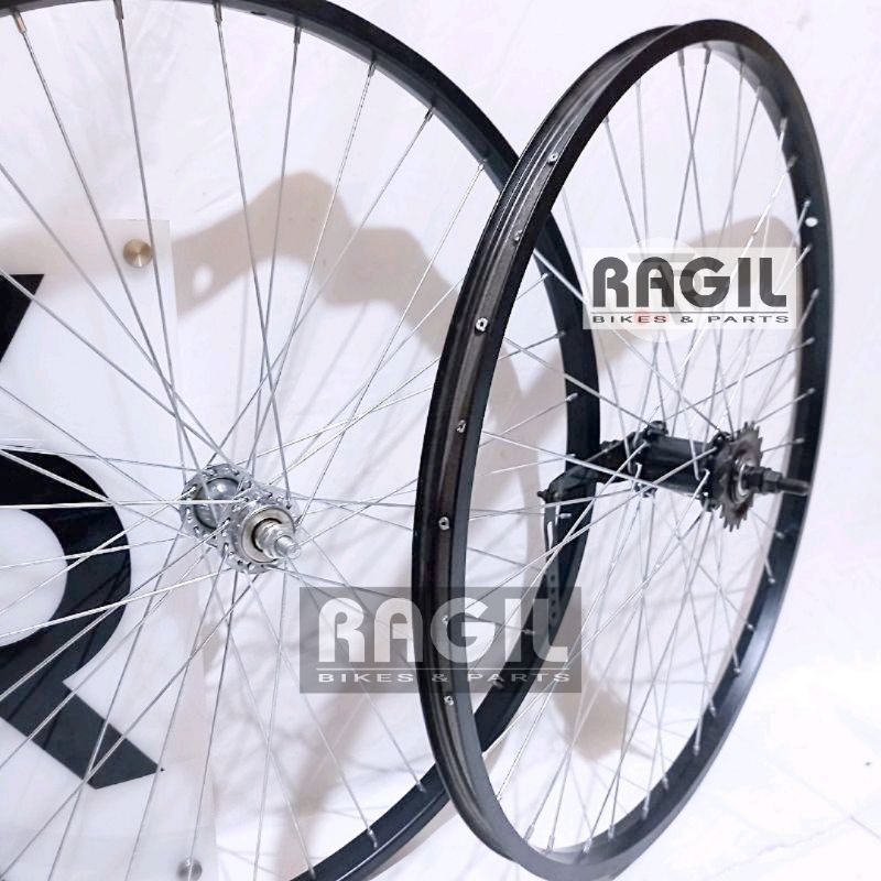 RODA JADI SEPEDA 26 DEPAN BELAKANG TORPEDO WHEELSET WHEEL SET 26" INCH DEPAN BELAKANG VELG RIMS RIM 