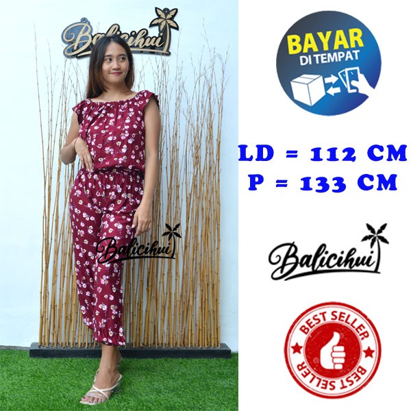 Balicihui Jumpsuit Panjang Lengan Jumpsuit Wanita Jumpsuit Bali