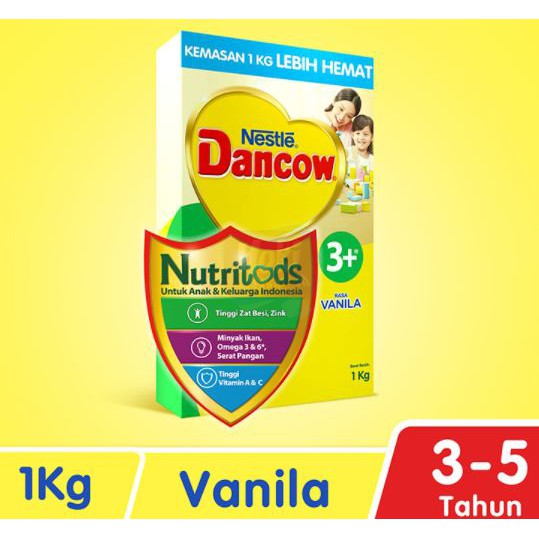 

Nestle Dancow Nutritods 3+ Vanila 1000gr - Susu Pertumbuhan Tahap 3 Plus (3-5 Tahun)