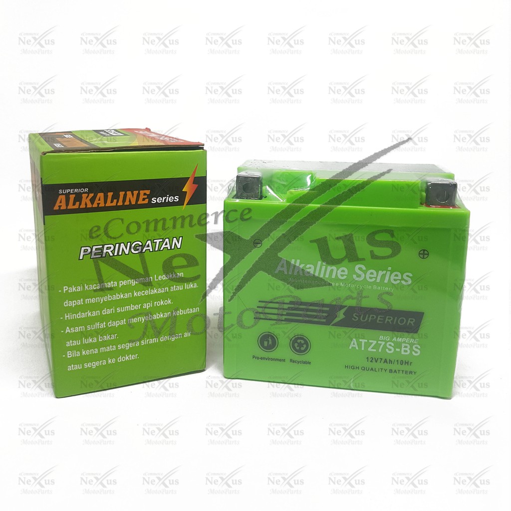 Aki Motor Grandcell Alkaline ATZ7S-BS  GTZ6V YTZ6V GTZ7S YTZ7S ATZ7F 12V 7Ah Vario Beat Satria FU