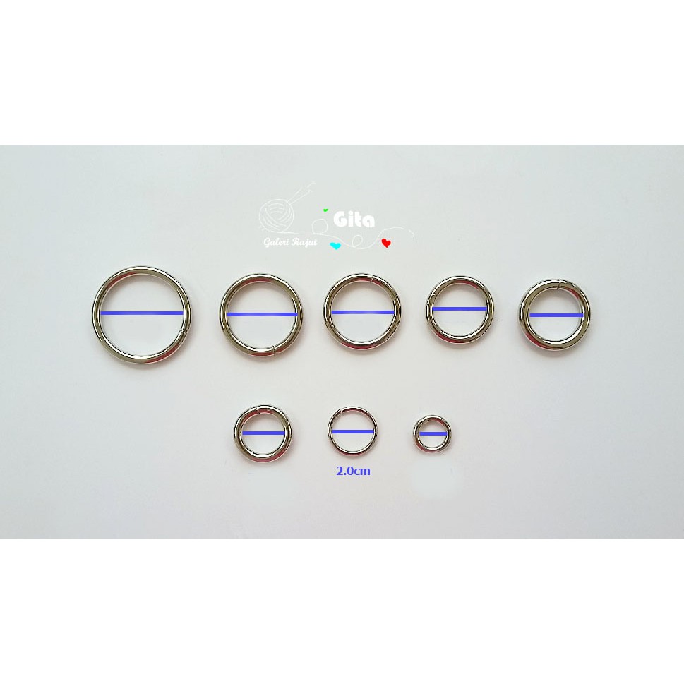 (6pcs) Ring O/Ring Tas/Ring Bulat 2.0cm Tipis