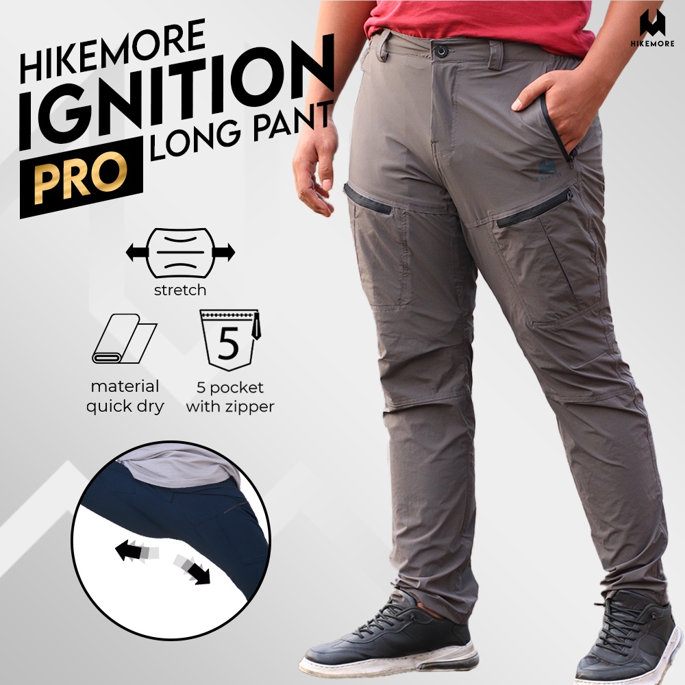 Hikemore Ignition Pro Celana Panjang Gunung Outdoor Cargo Quickdry Dry Fit Stretch Original