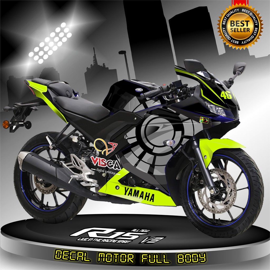 Decal R15 V3 Full Body Stiker R15 V3 Full Body Dekal R15 V3 SunMoon Vr46