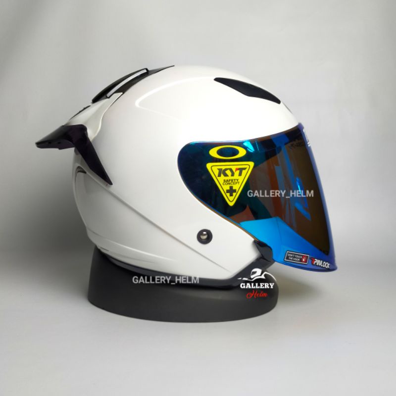 HELM KYT GALAXY FLAT R PUTIH | PAKET GANTENG VISOR VENOM-7