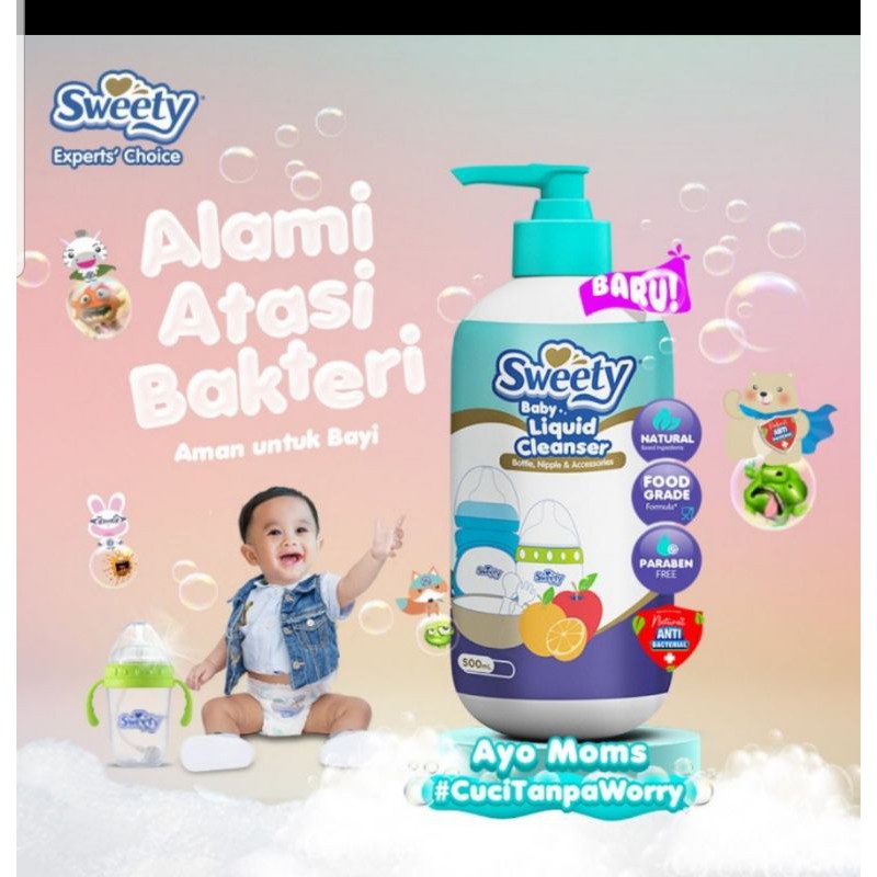 sweety pembersih botol 500 ml / sweety liquid cleanser bottle 500 ml