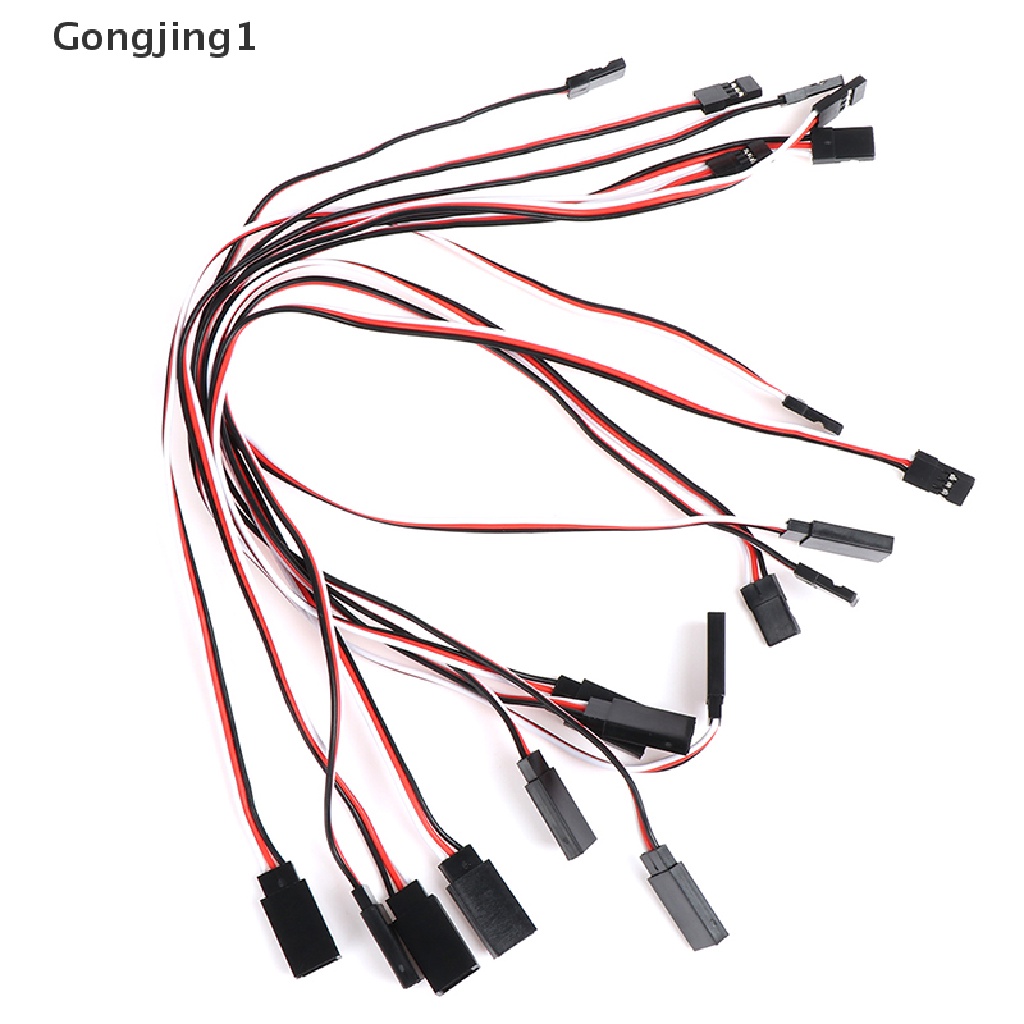 Gongjing1 10Pcs Kabel Extension Servo 30cm Untuk RC Futaba JR Male Ke Female