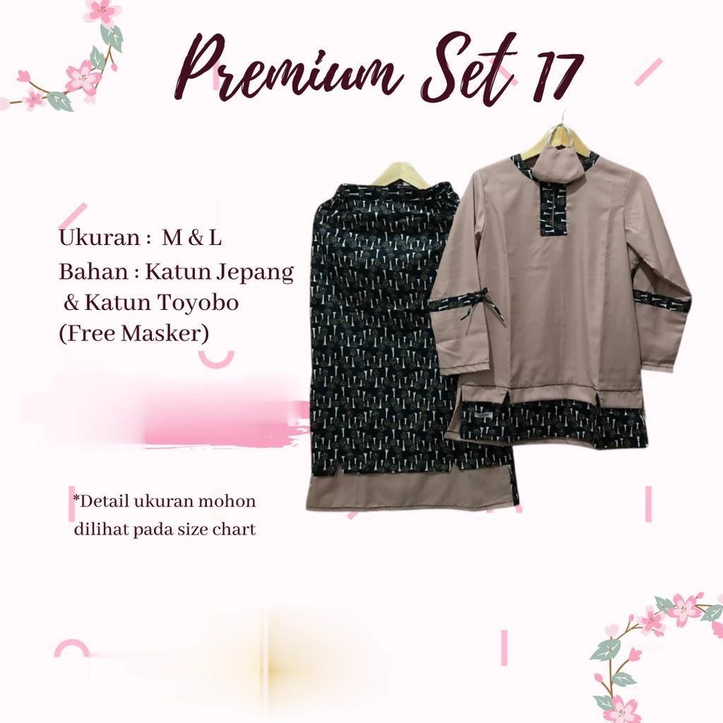 EZ PONDOK SANTRWATI MUSLIM - PREMIUM SET 17 - SETELAN ROK BAJU HARIAN SANTRI GONTOR PUTRI