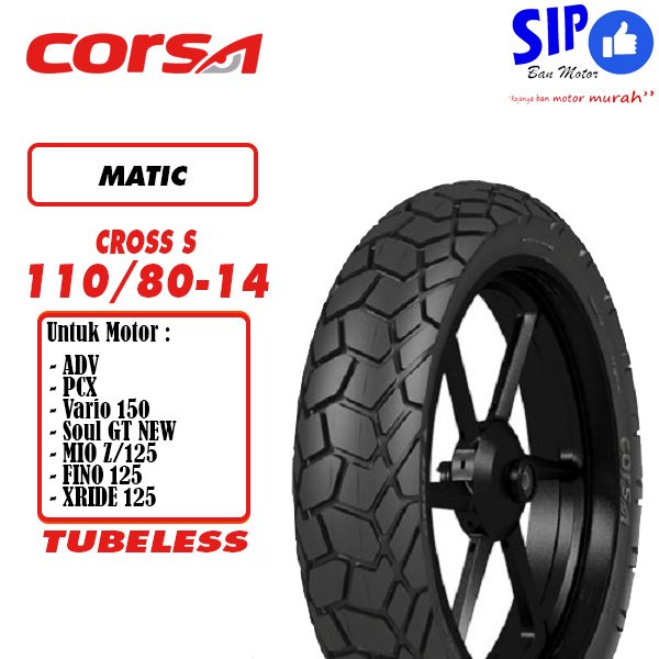 Ban motor matic Corsa Cross S 110 80 14 platinum tubeless aerox pcx lexi vario