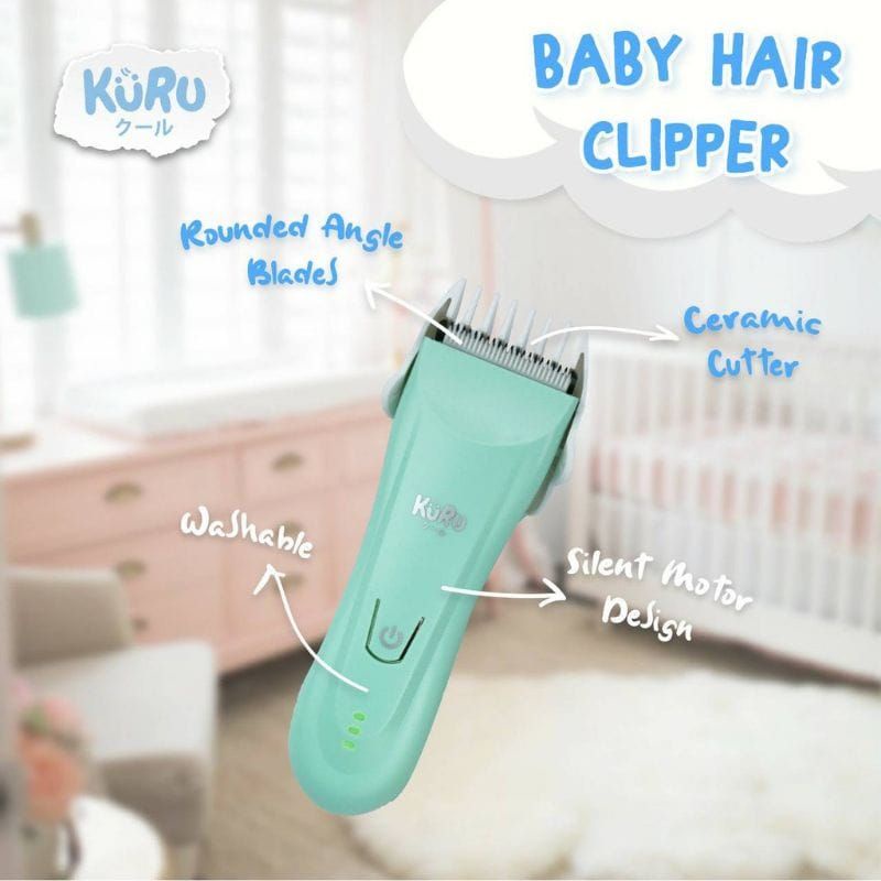 Kuru Baby Hair Trimmer Baby - Kuru Alat Cukur Rambut Bayi - Electric Hair Clipper - Mesin Potong Rambut Elektrik